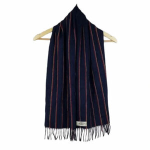 Strawbridge Clothier Navy Striped Scarf